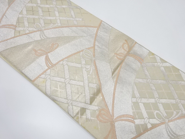 アンティーク　光悦垣模様織り出し袋帯（材料）